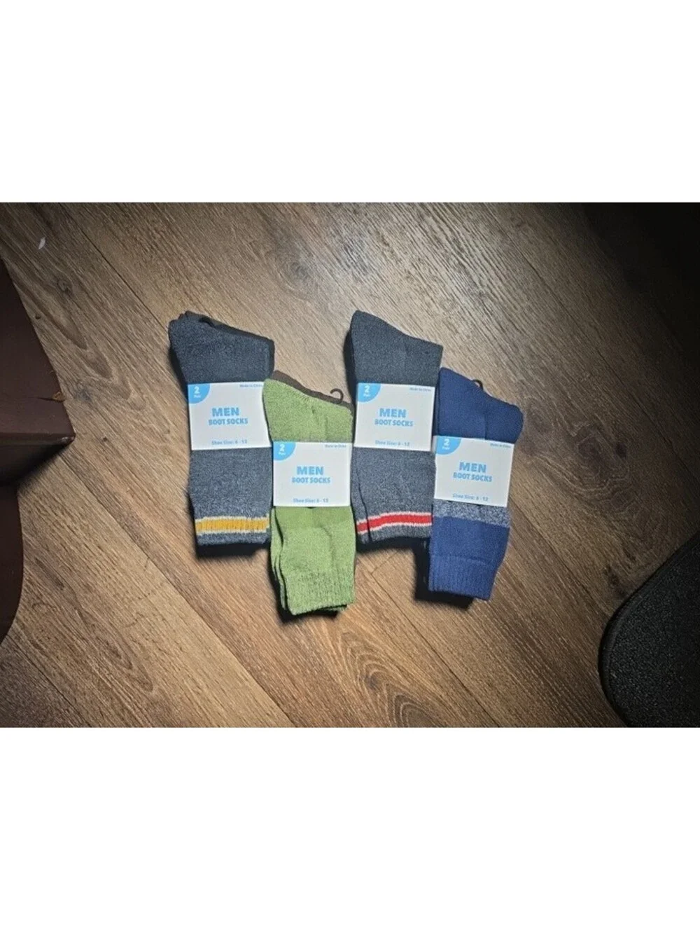 NWT Men's Boot Socks, Shoe Size 6-12, 8 Count, # 54